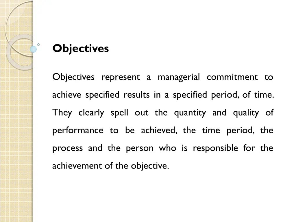 objectives