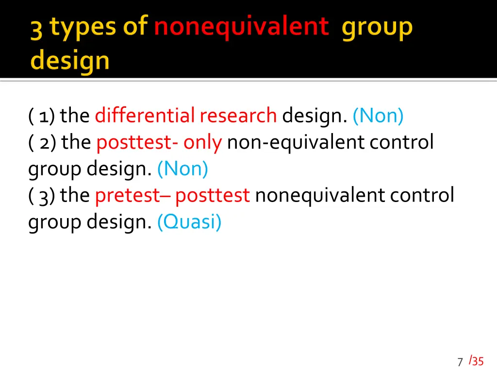 1 the differential research design