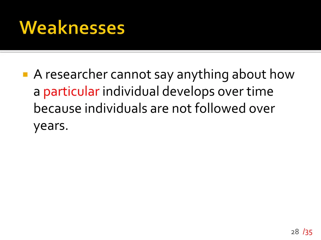 a researcher cannot say anything about