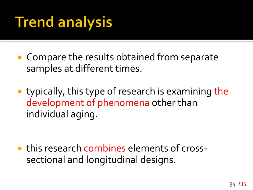 compare the results obtained from separate