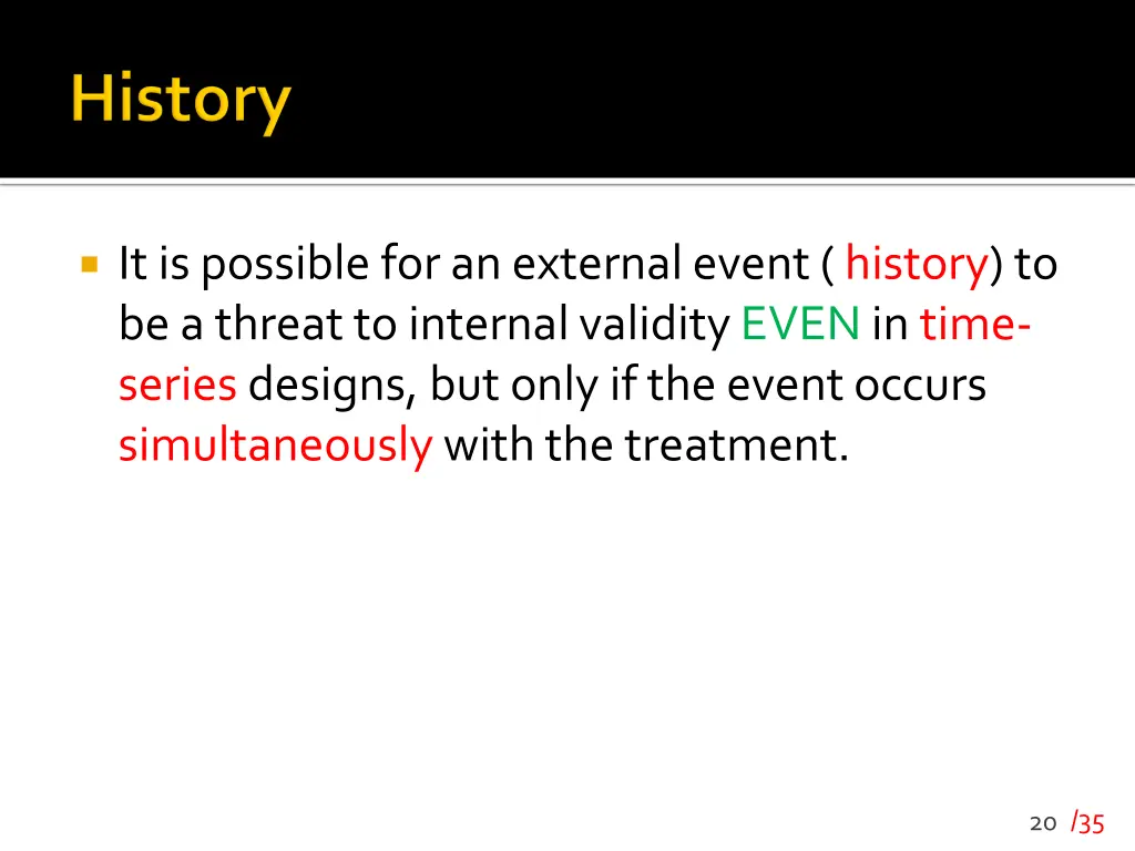 it is possible for an external event history