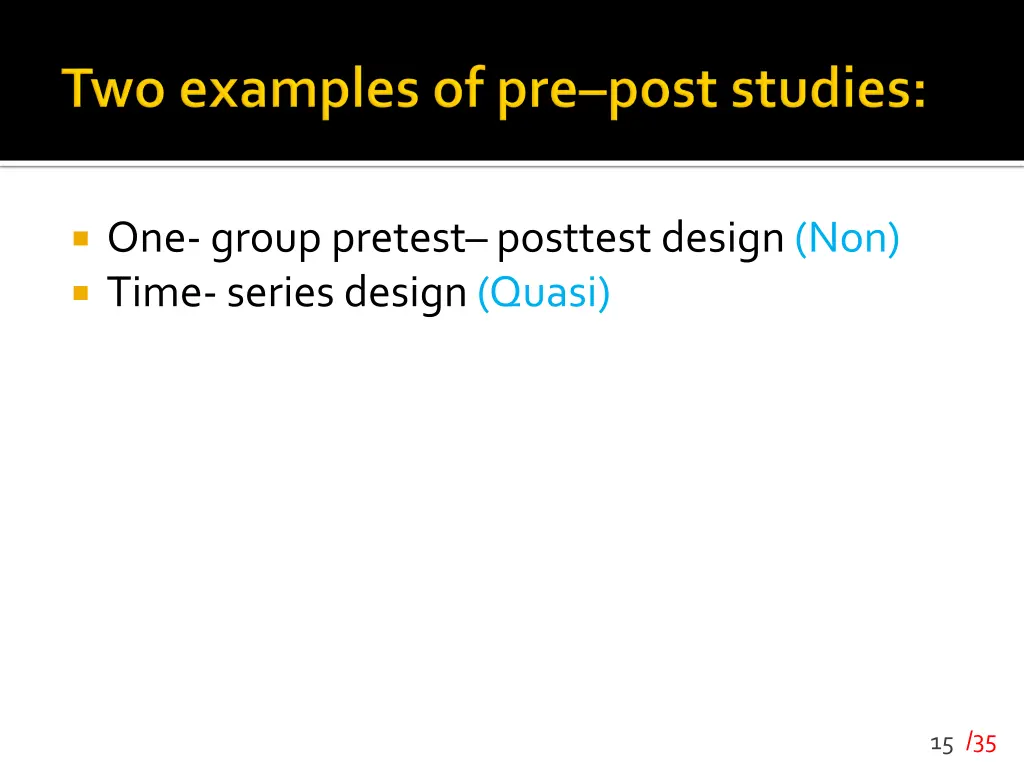 one group pretest posttest design non time series