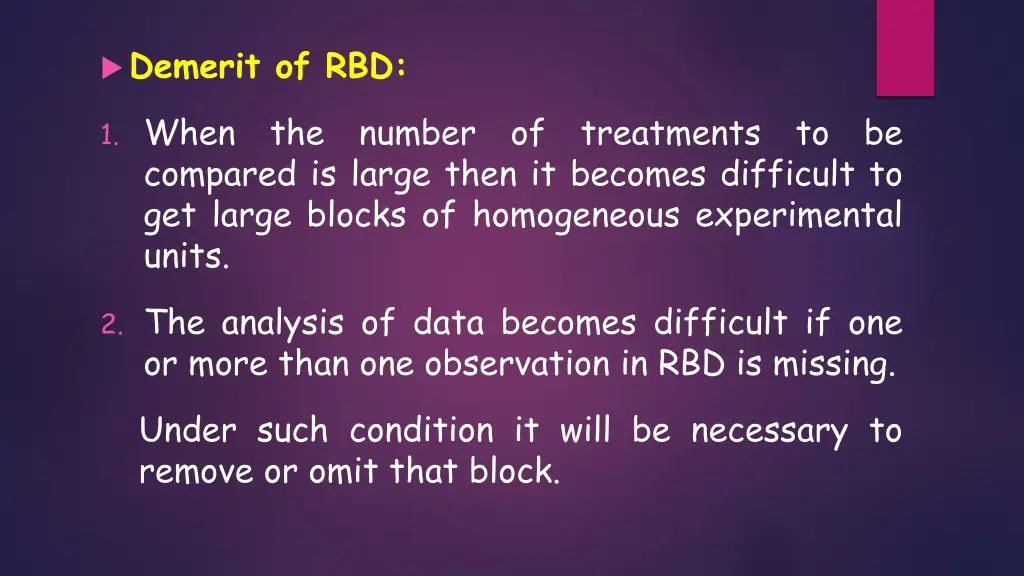 demerit of rbd