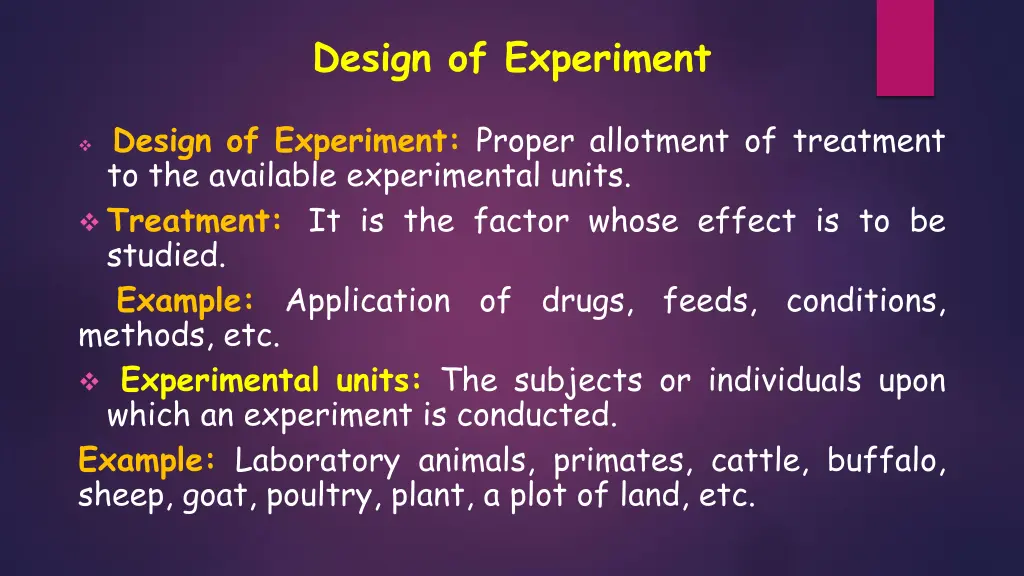 design of experiment