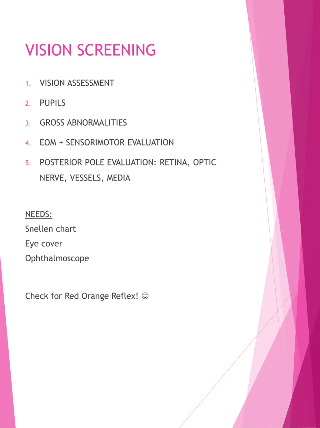 vision screening