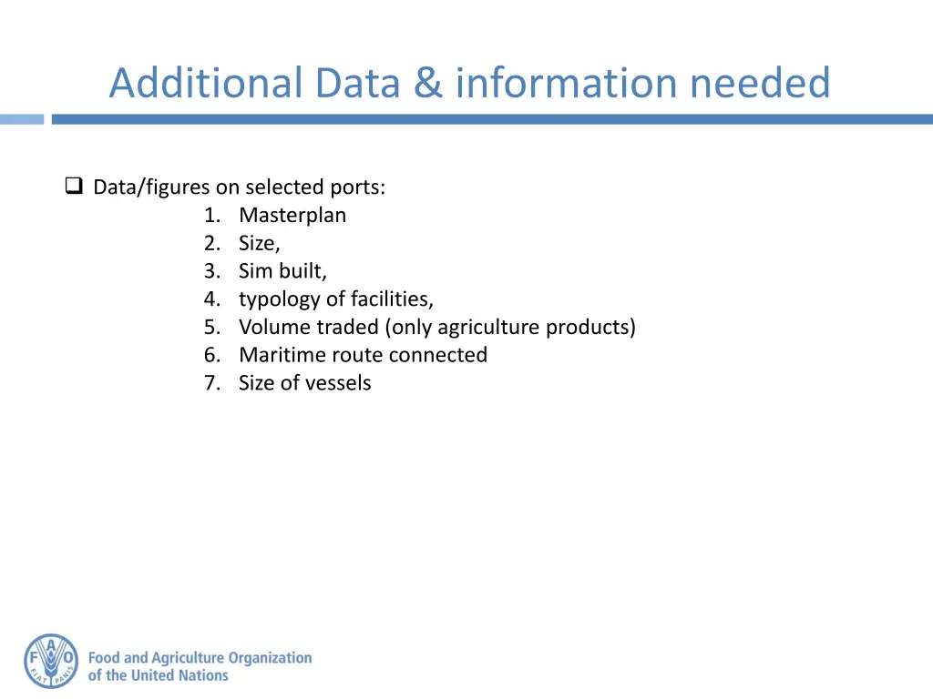 additional data information needed