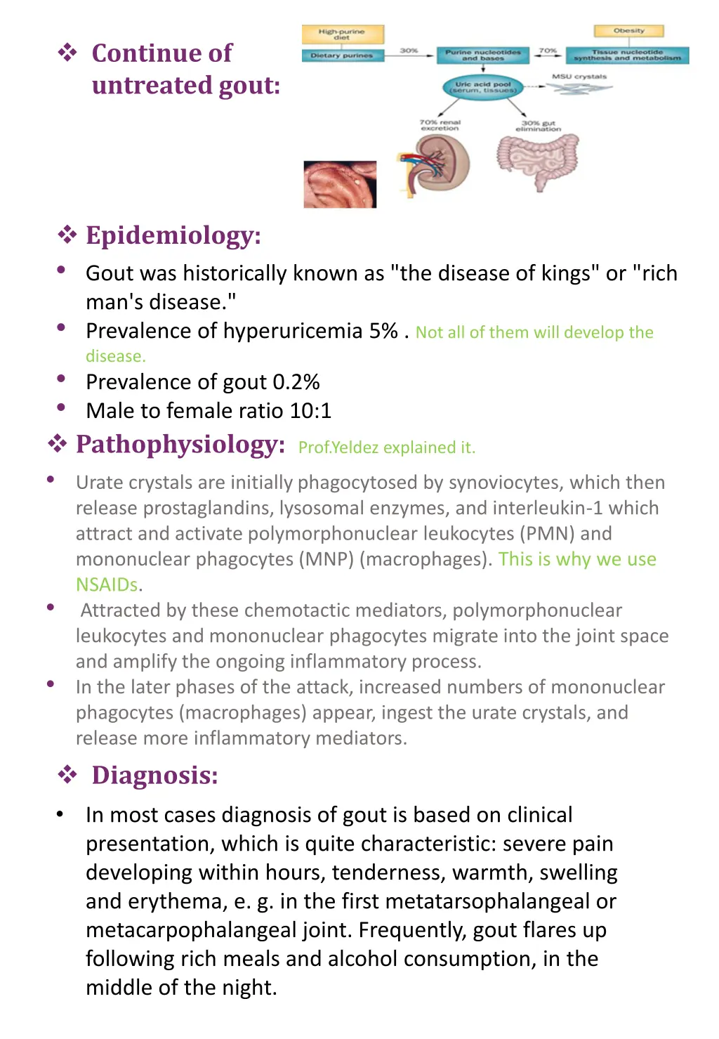 continue of untreated gout