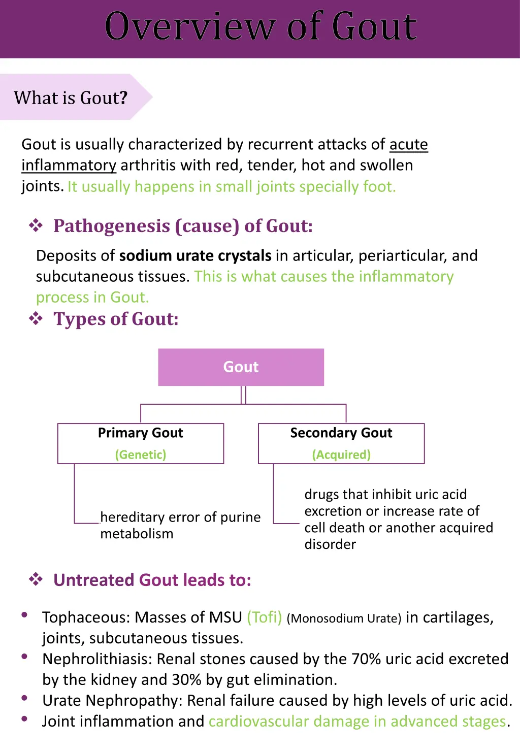 overview of gout