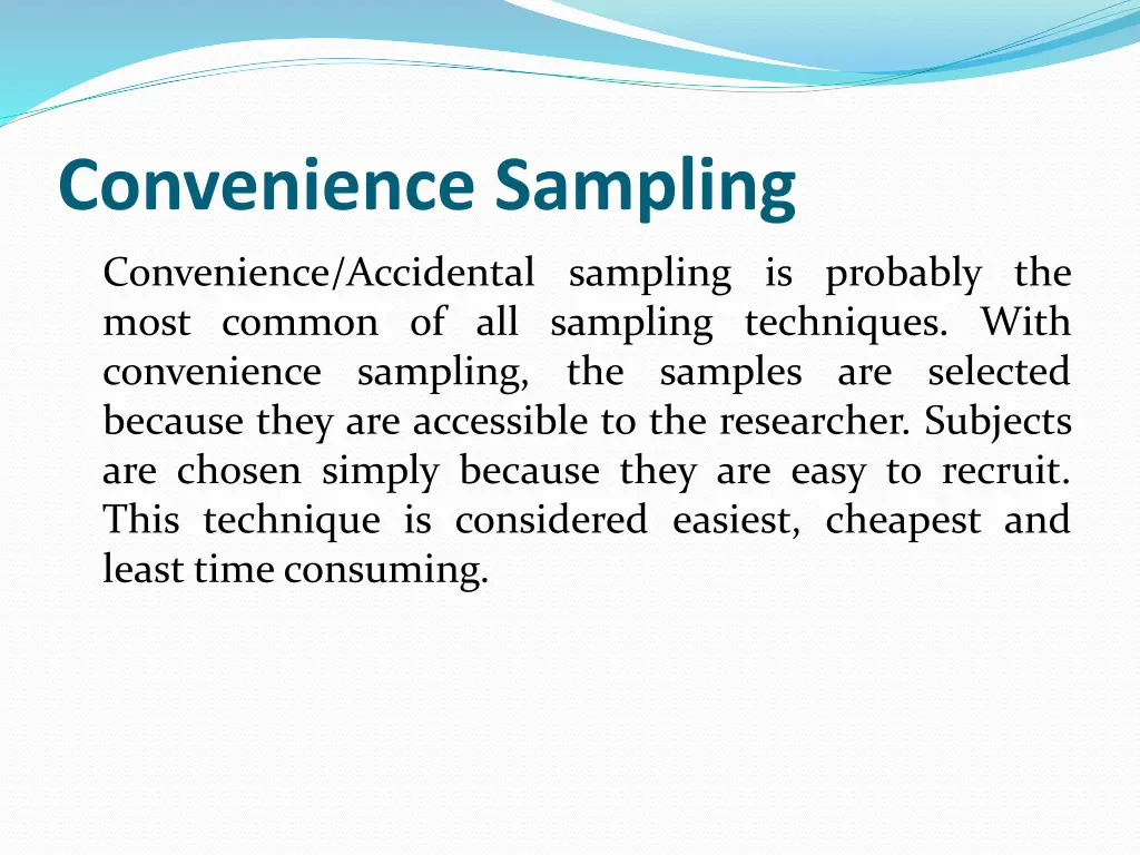 convenience sampling