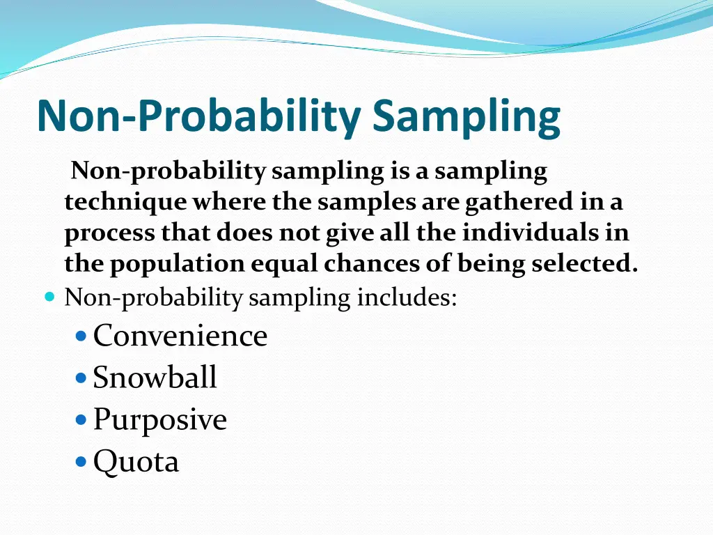 non probability sampling