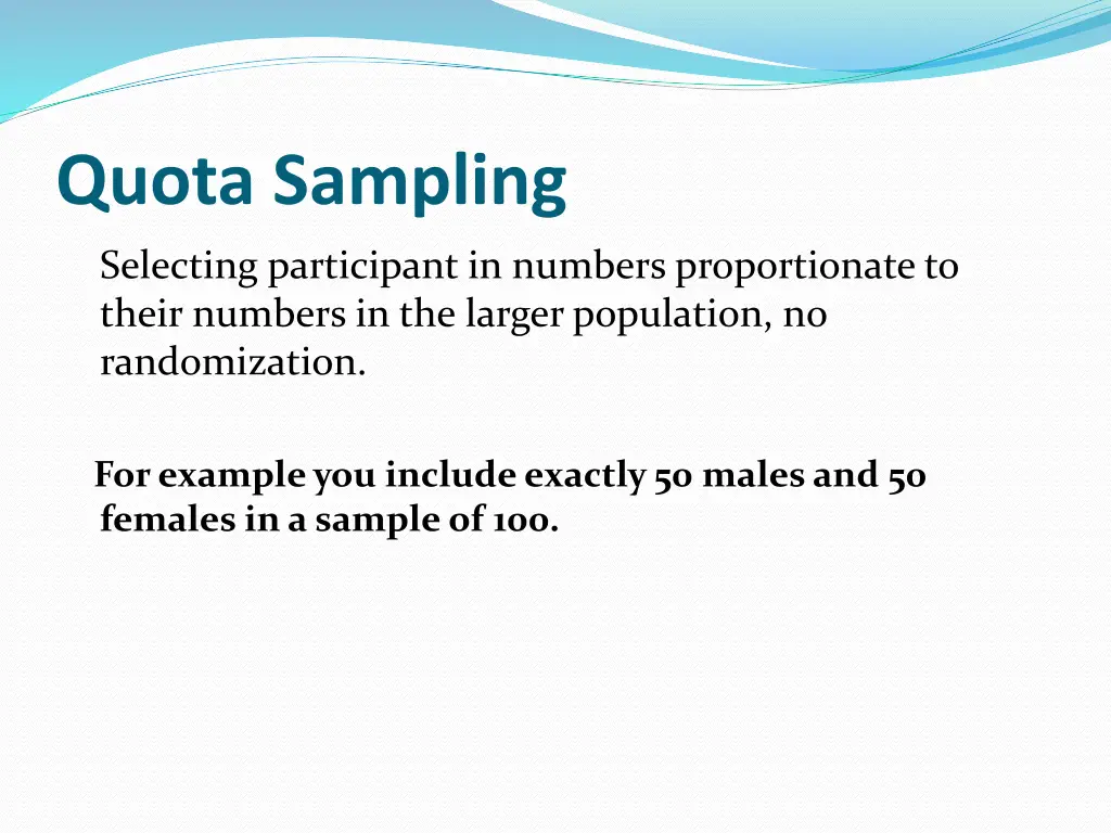 quota sampling