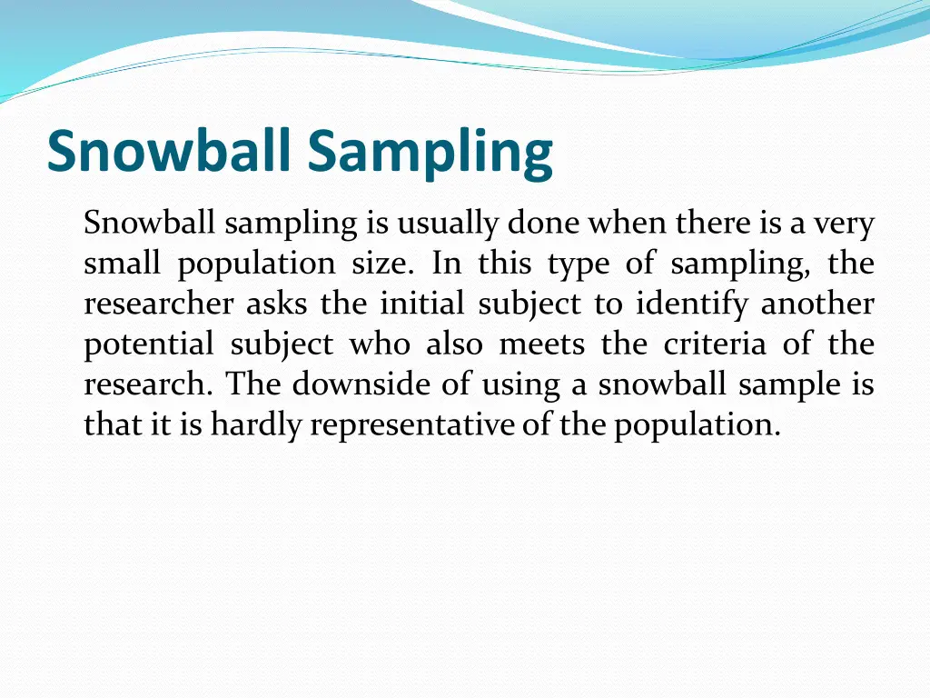 snowball sampling