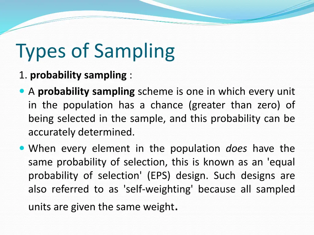 types of sampling