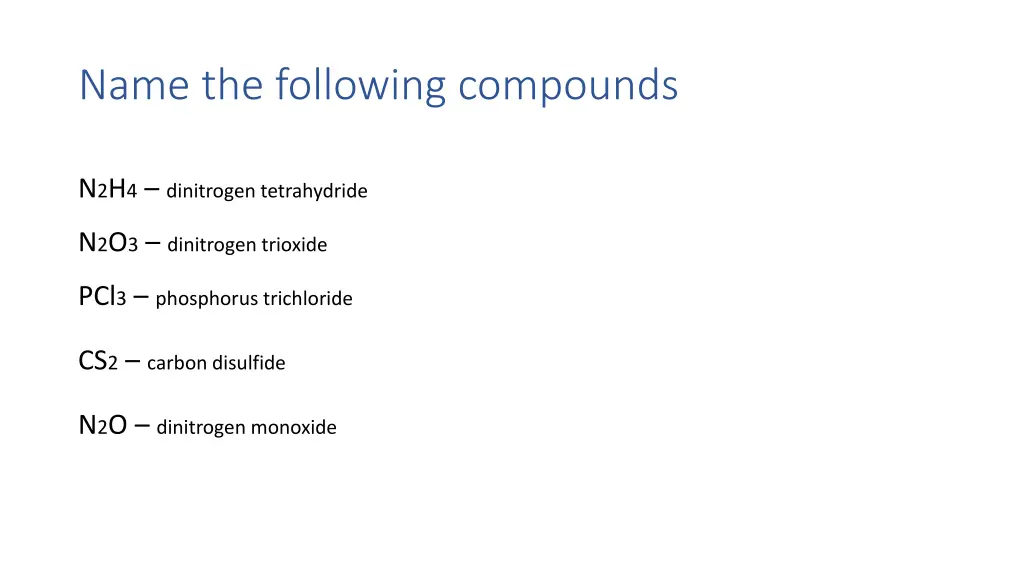 name the following compounds 5