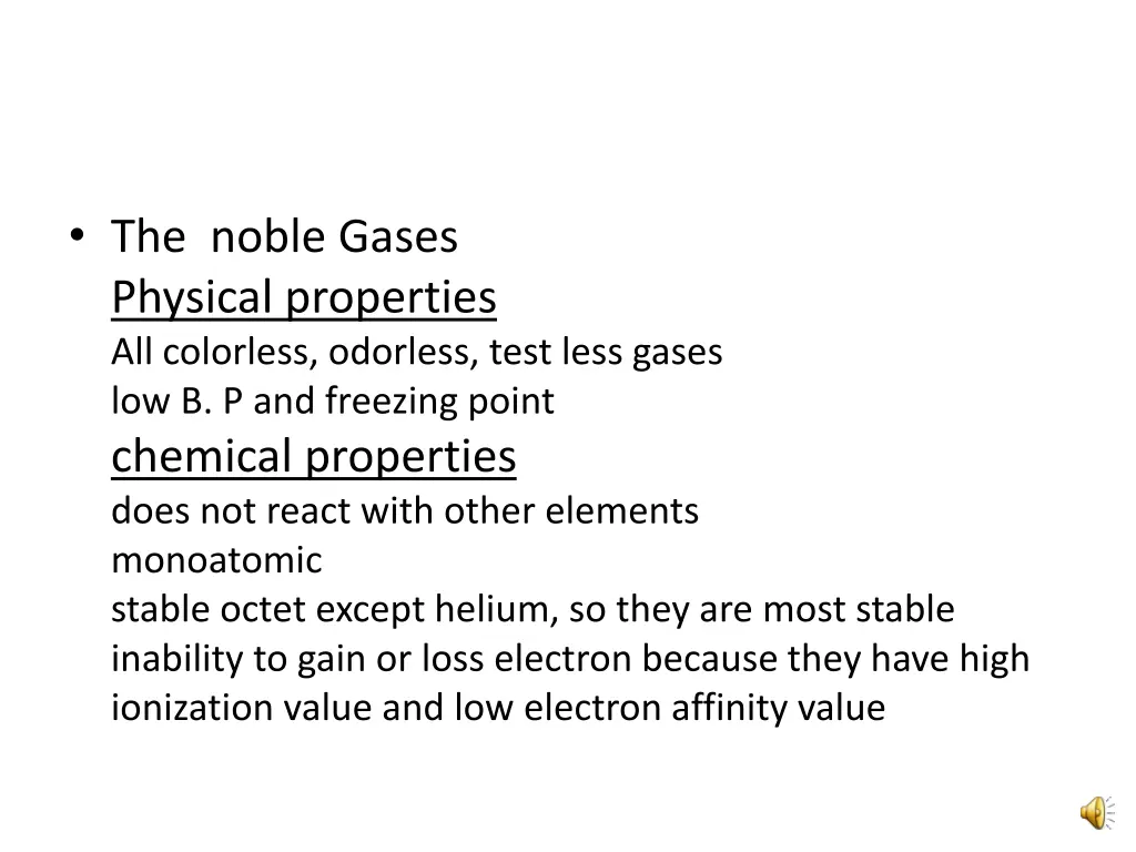 the noble gases physical properties all colorless