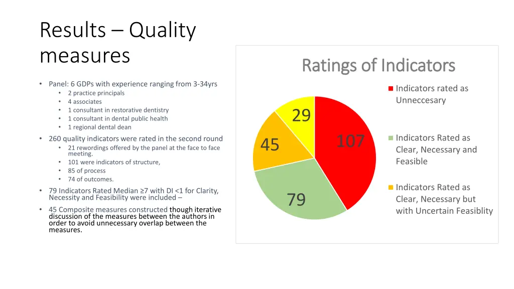 results quality measures