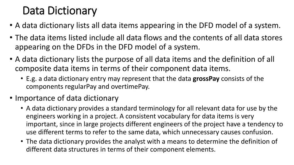 data dictionary data dictionary a data dictionary