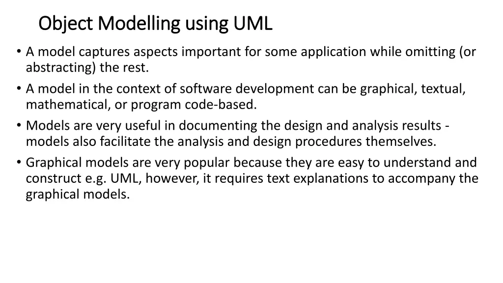 object modelling using uml object modelling using