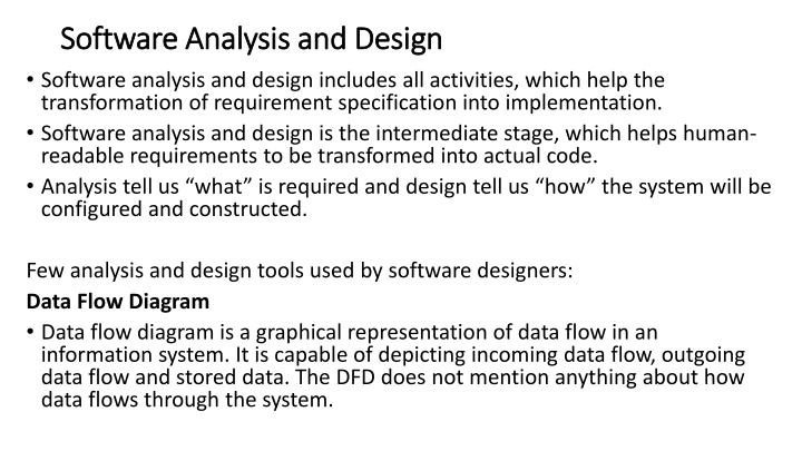 software analysis and design software analysis