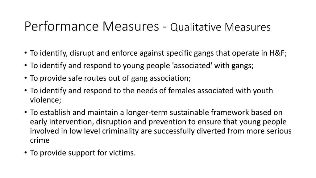 performance measures qualitative measures