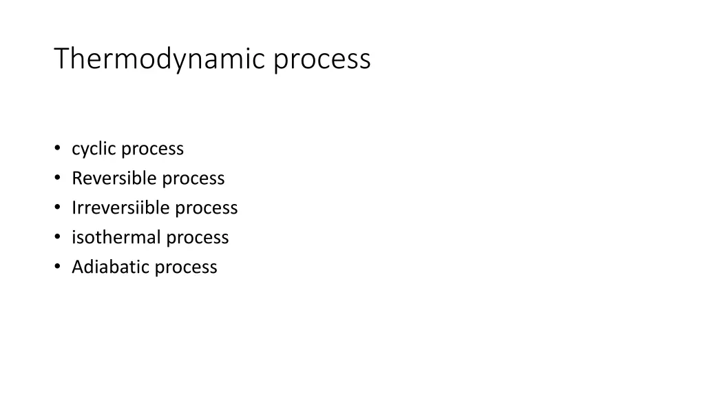 thermodynamic process