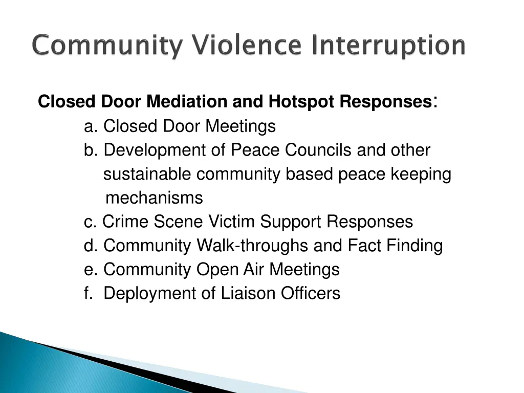 closed door mediation and hotspot responses