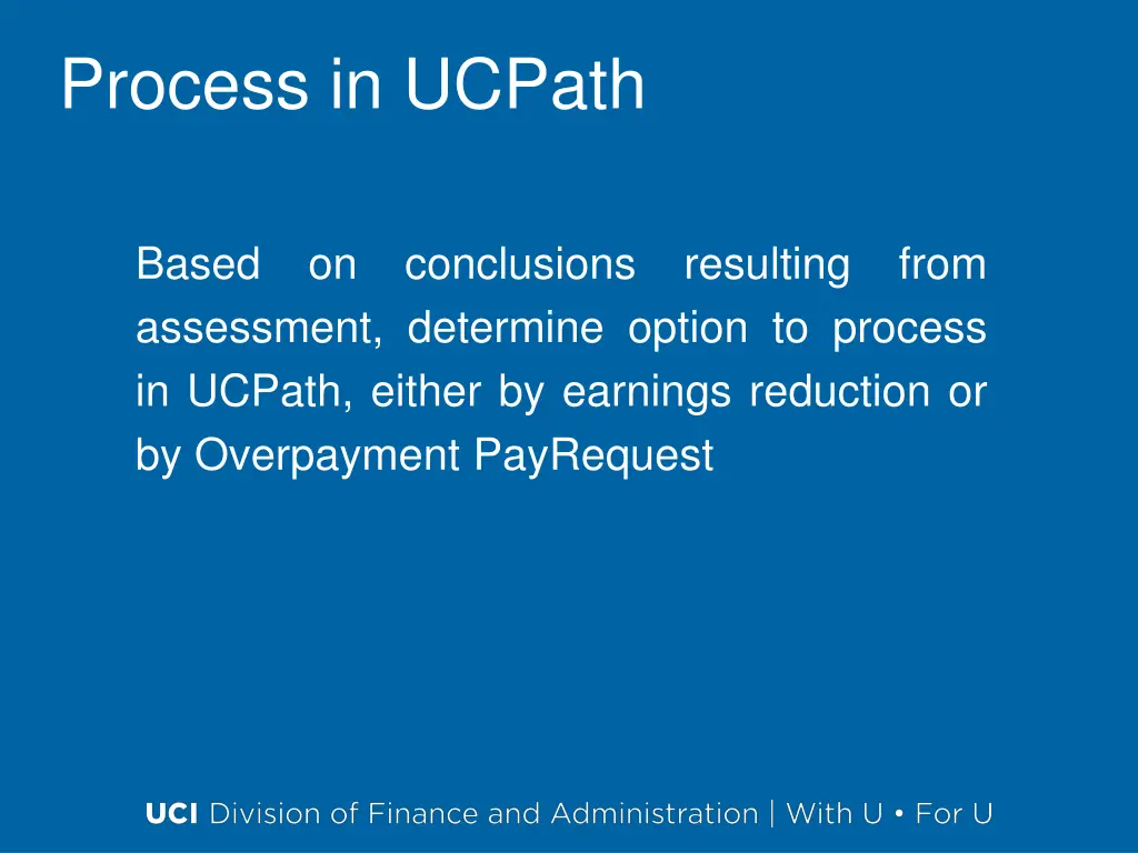 process in ucpath