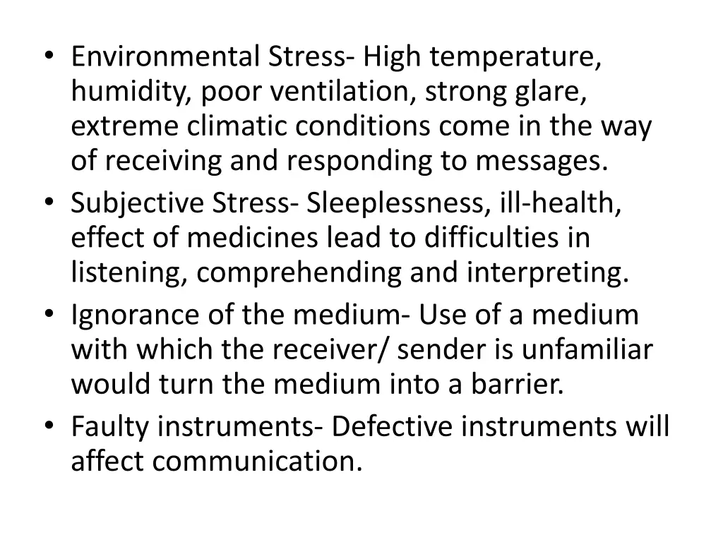 environmental stress high temperature humidity