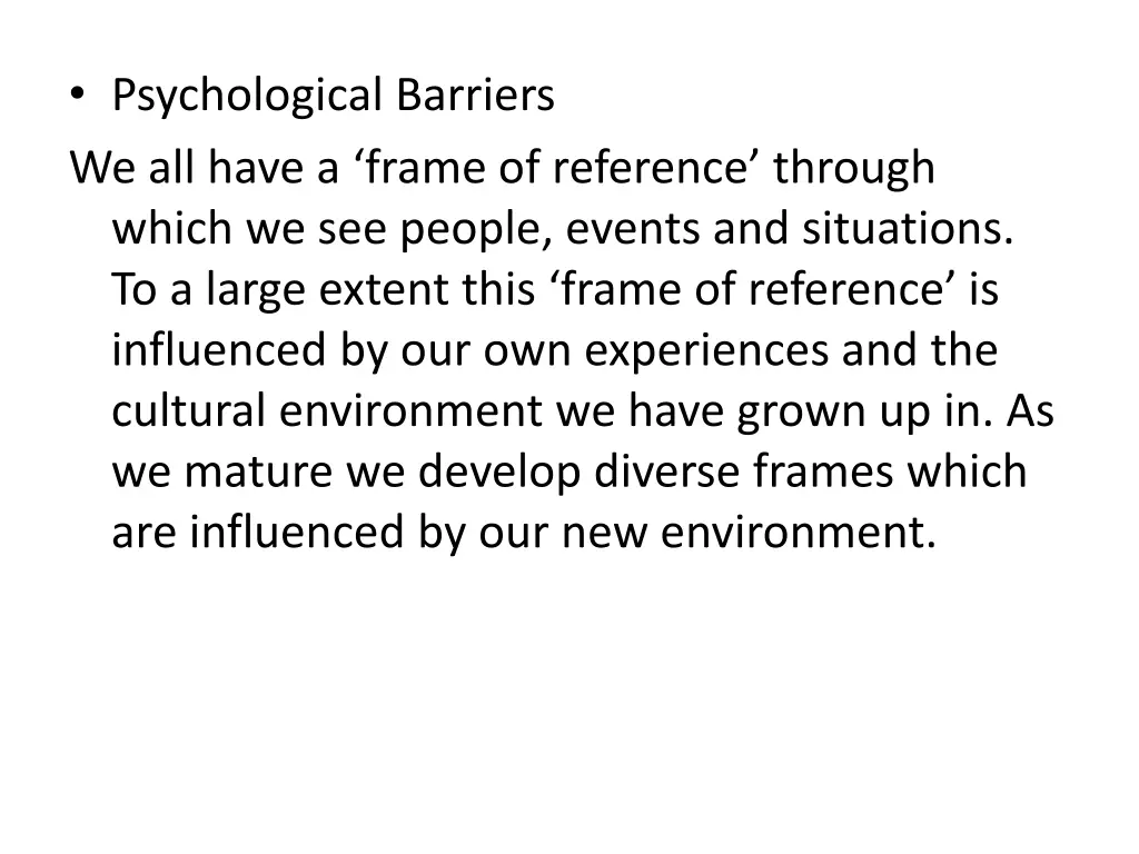 psychological barriers we all have a frame