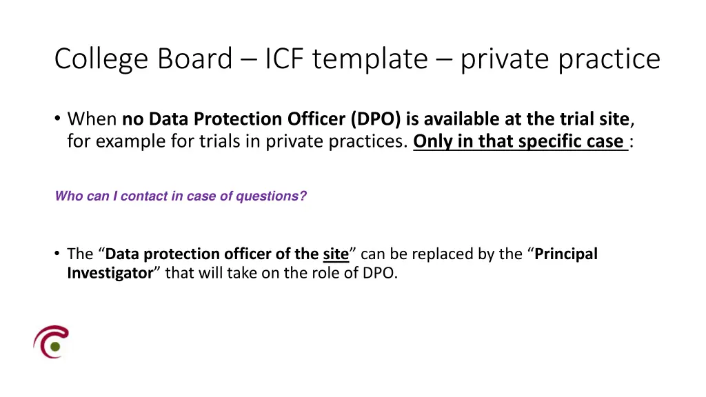 college board icf template private practice 1