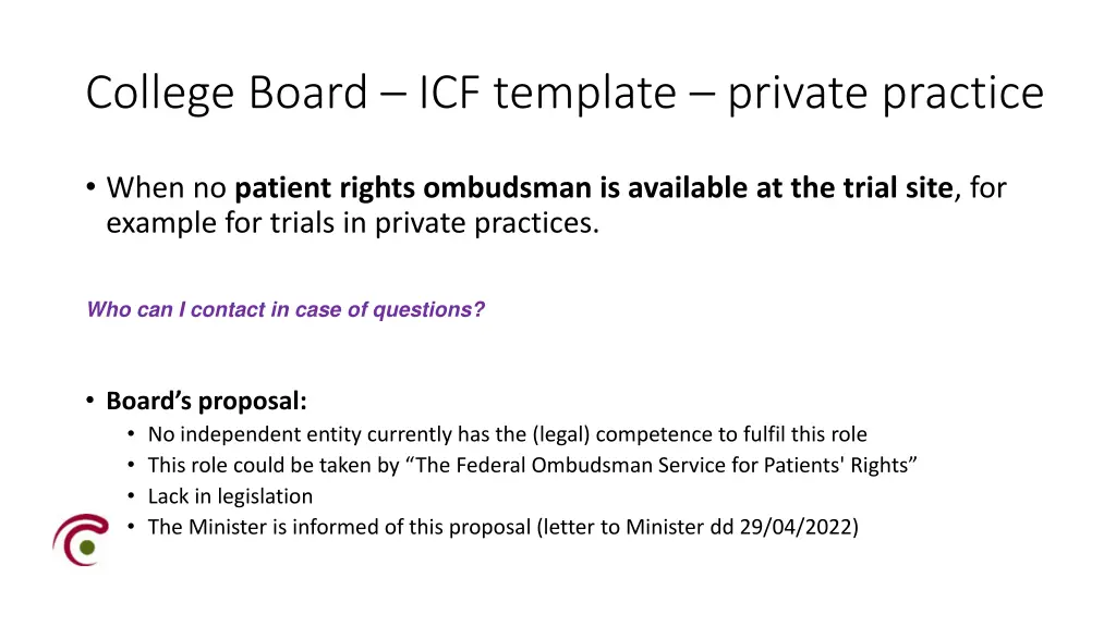 college board icf template private practice 2