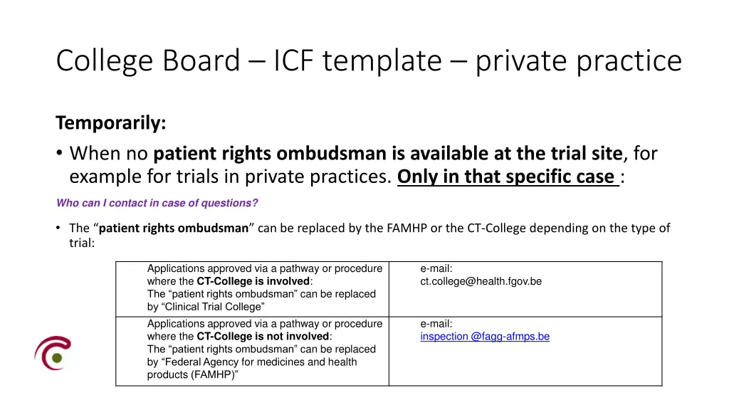 college board icf template private practice 3