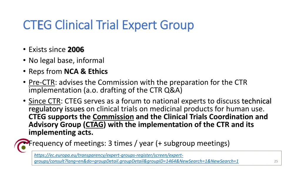 ct cte eg clinical trial expert group g clinical