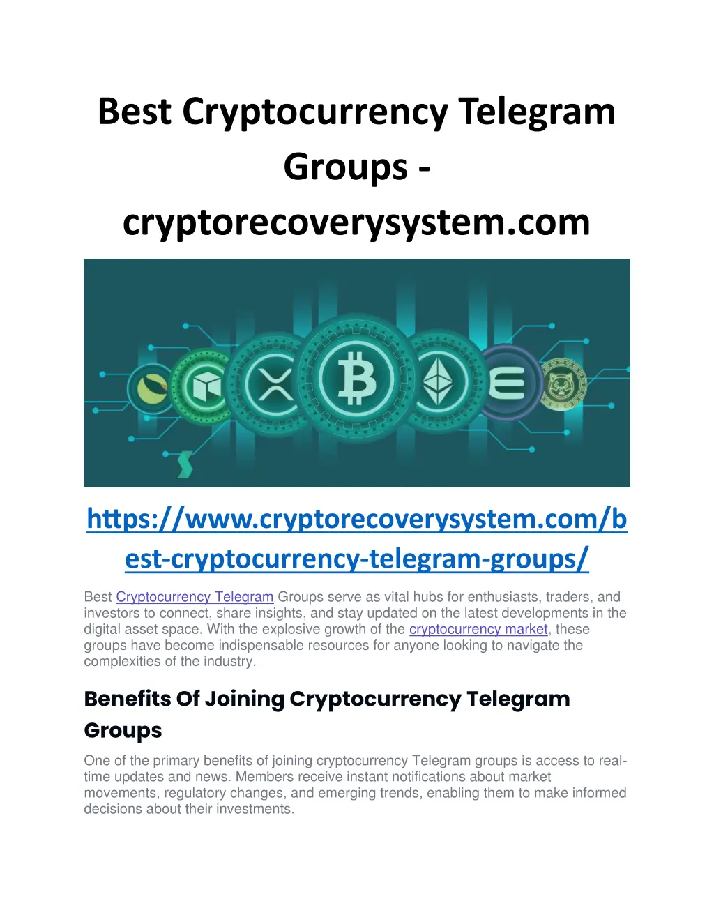 best cryptocurrency telegram groups