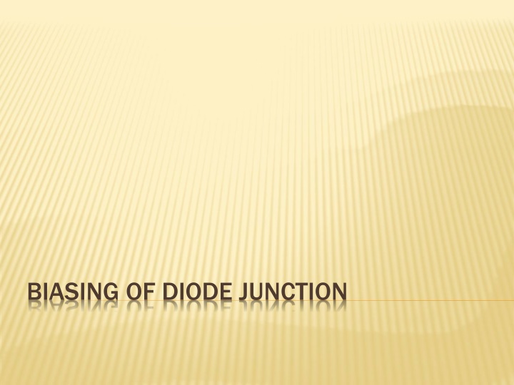 biasing of diode junction