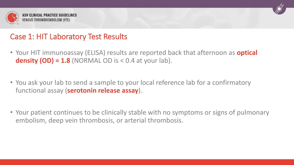 case 1 hit laboratory test results case