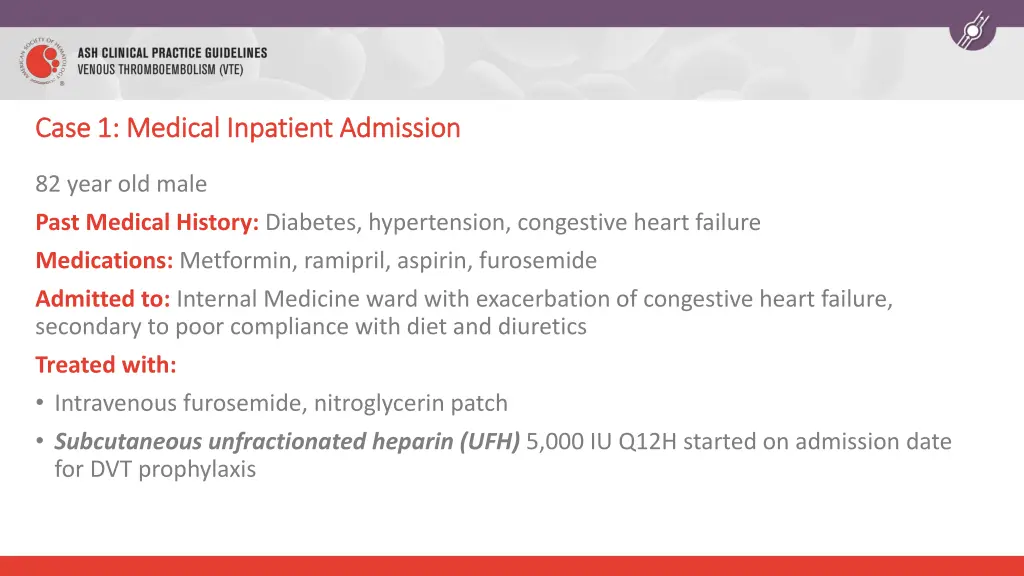 case 1 medical inpatient admission case 1 medical