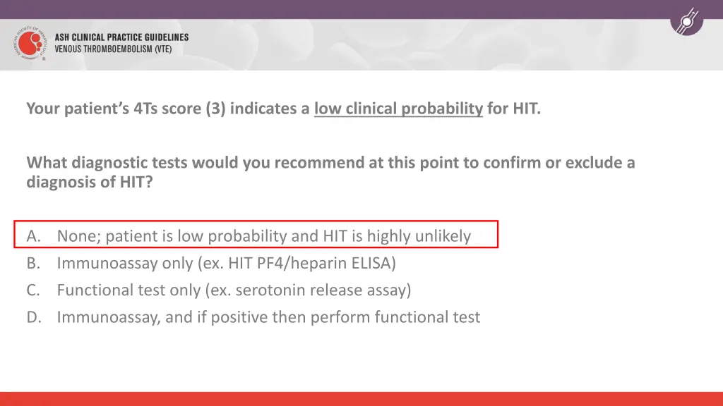 your patient s 4ts score 3 indicates