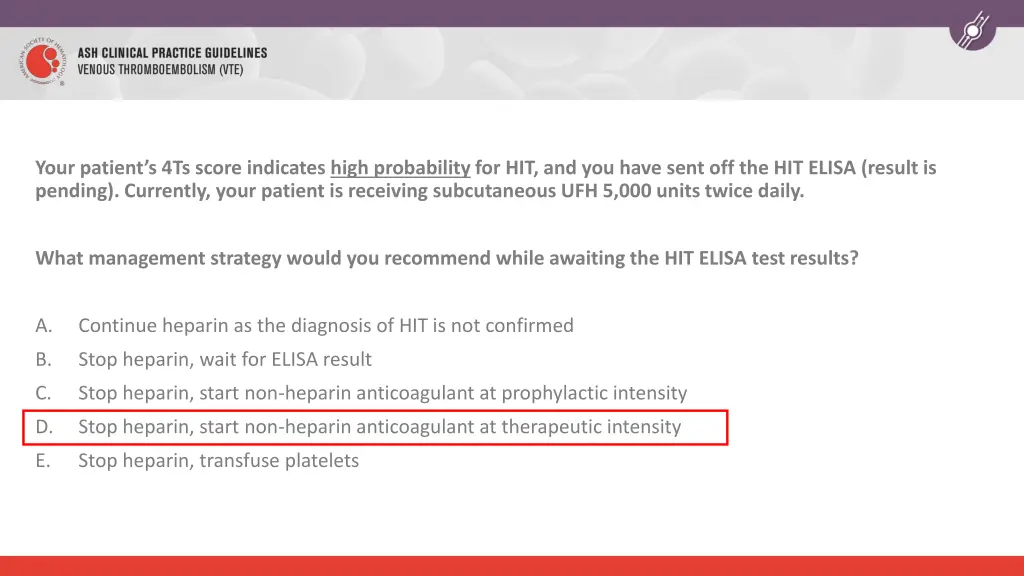 your patient s 4ts score indicates high