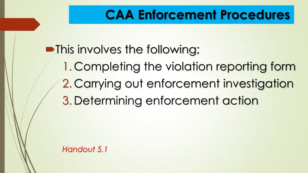 caa enforcement procedures