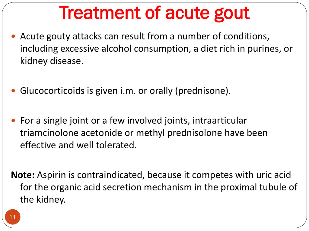 treatment of acute gout treatment of acute gout 1