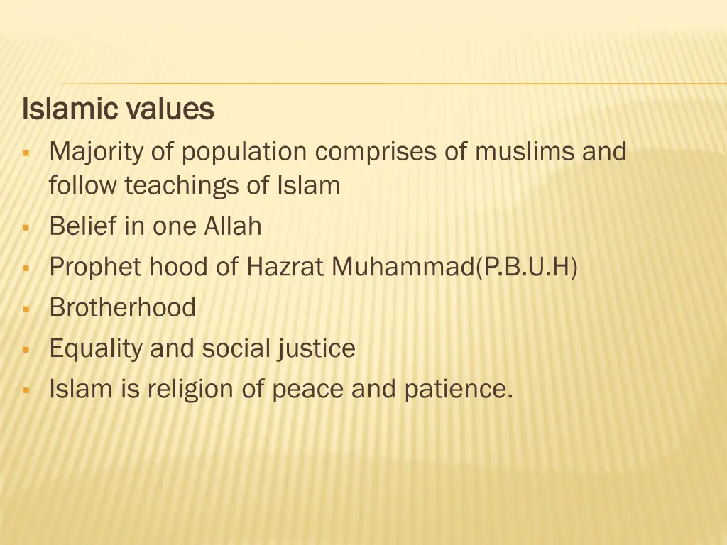 islamic values islamic values majority