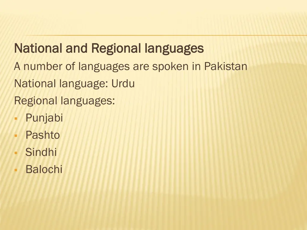 national and regional languages national