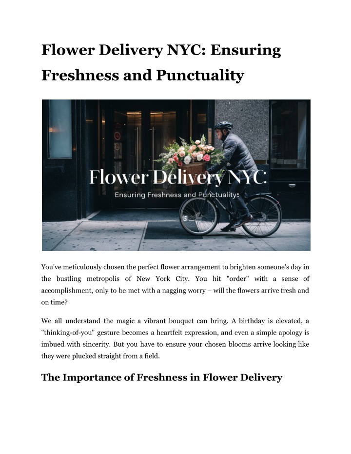 flower delivery nyc ensuring