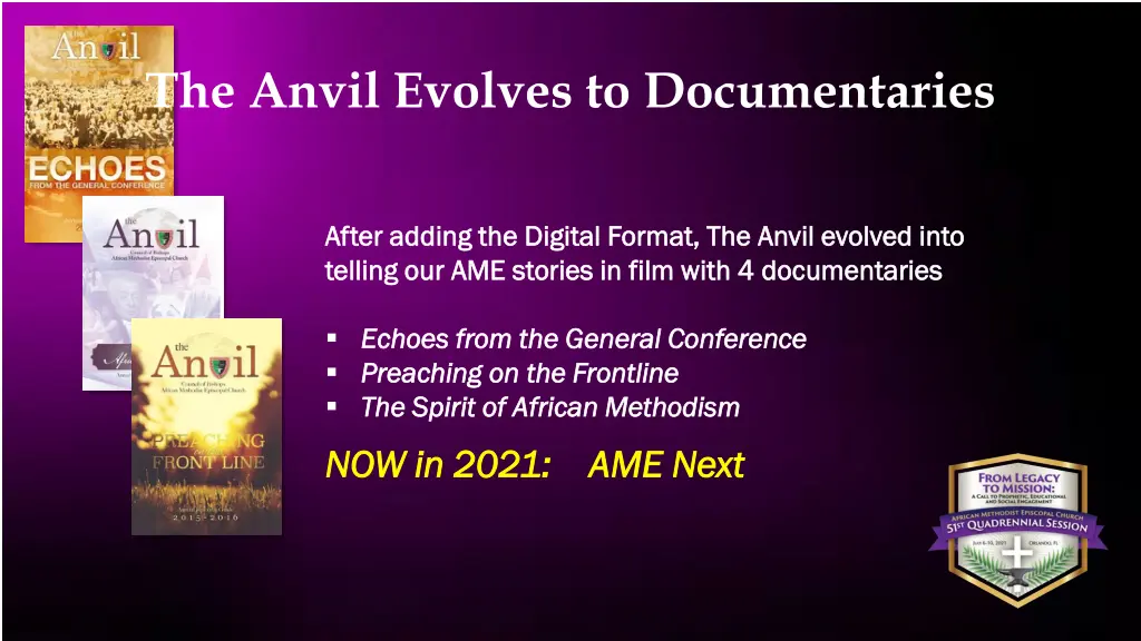 the anvil evolves to documentaries