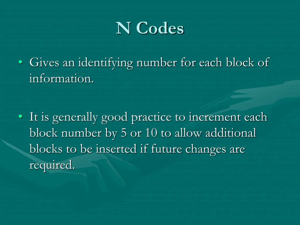 n codes