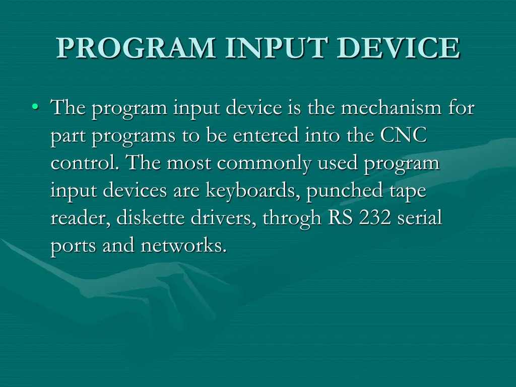 program input device