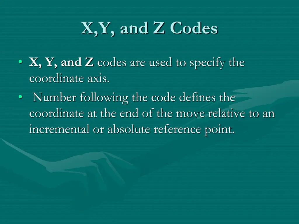 x y and z codes