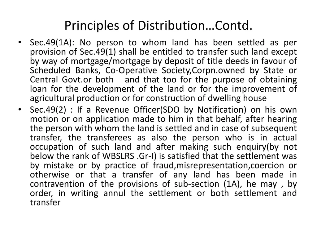 principles of distribution contd