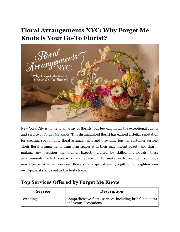 floral arrangements nyc why forget me knots